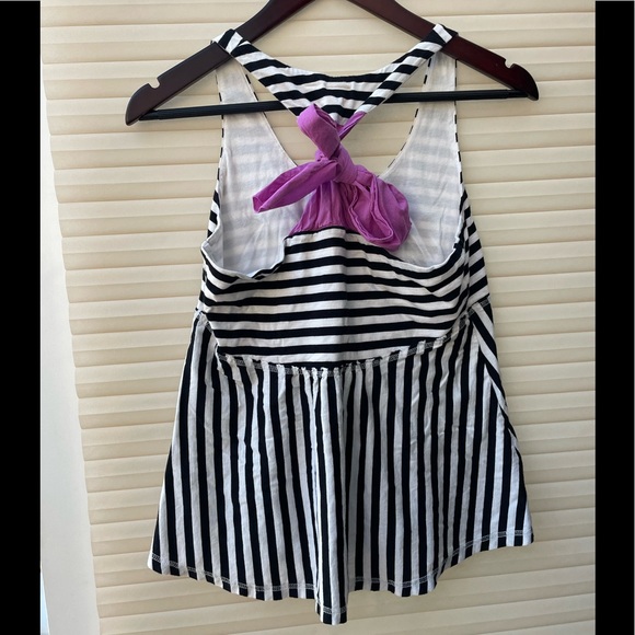 Anthropologie E By Eloise Striped Tie Back M - Picture 3 of 4